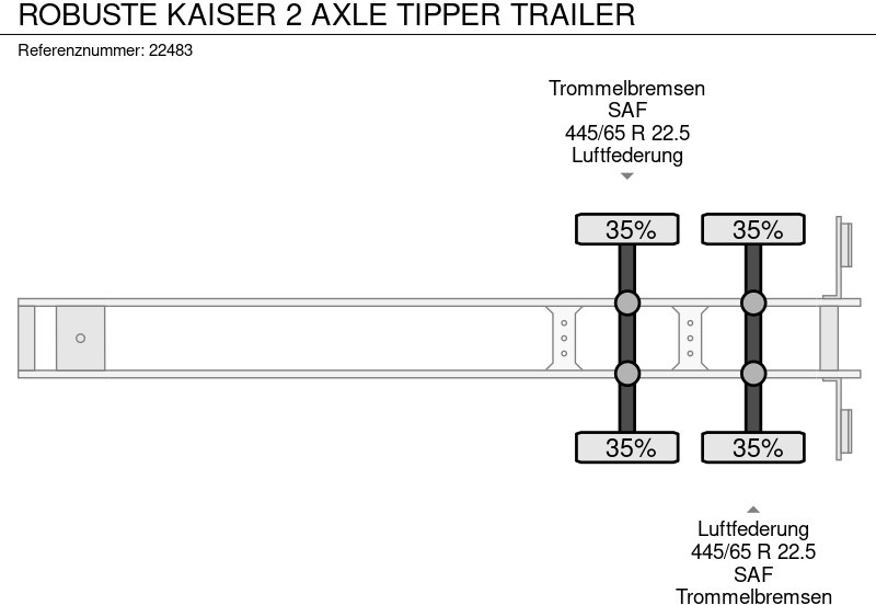 Semirimorchio ribaltabile Robuste Kaiser 2 AXLE TIPPER TRAILER: foto 6