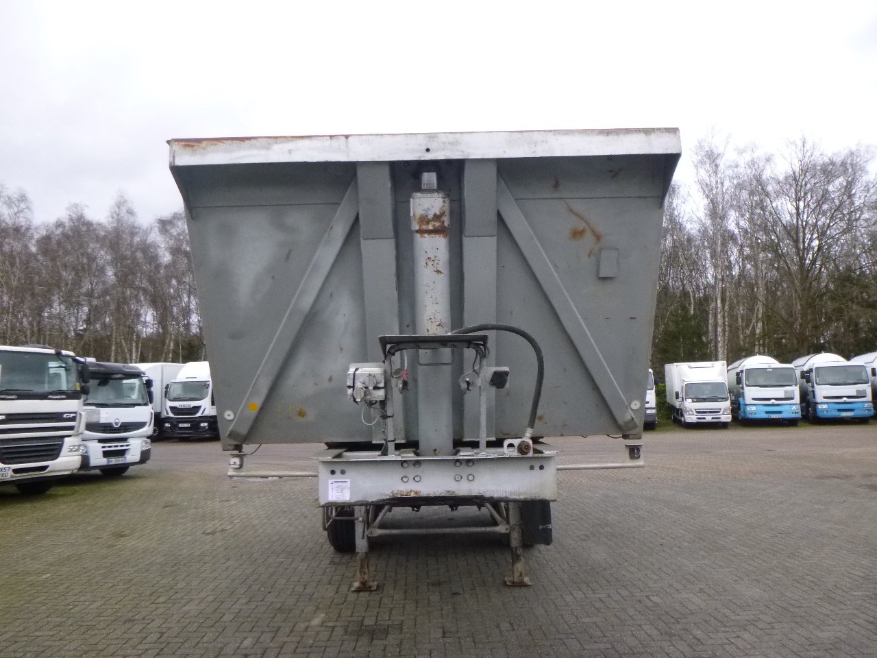 Semirimorchio ribaltabile Robuste Kaiser Tipper trailer steel 24 m3 + tarpaulin: foto 5