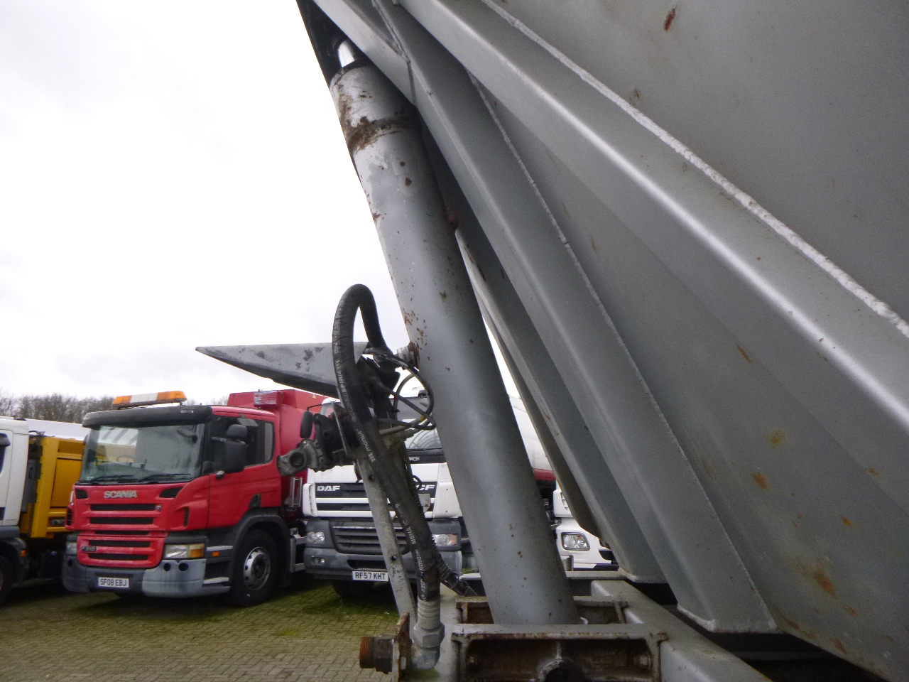 Semirimorchio ribaltabile Robuste Kaiser Tipper trailer steel 24 m3 + tarpaulin: foto 11