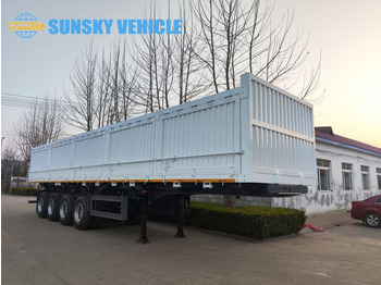 Semirimorchio portacontainer/ Caisse interchangeable per il trasporto di container nuovo SUNSKY 60Ton 4 axle sidewall tipper trailer: foto 4