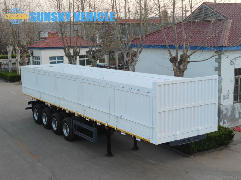 Semirimorchio portacontainer/ Caisse interchangeable per il trasporto di container nuovo SUNSKY 60Ton 4 axle sidewall tipper trailer: foto 3