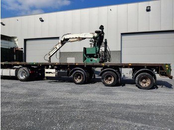 Semirimorchio cassonato/ pianale EKW AVEC GRUE COULISSANT