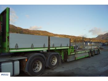 Semirimorchio pianale ribassato HRD 3 axle Jumbo semi-trailer with 6 meter pull-out.