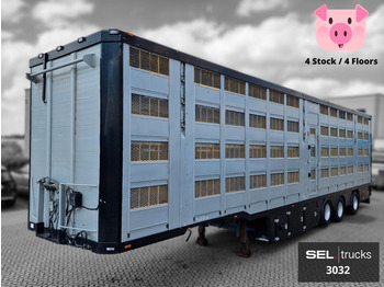 Menke-Janzen Hubdach / 4 Stock / Ferkel / HUBDACH / LENK  - Semirimorchio trasporto bestiame