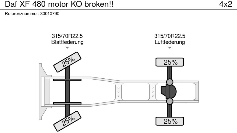 Trattore stradale DAF XF 480 motor KO broken!!: foto 12