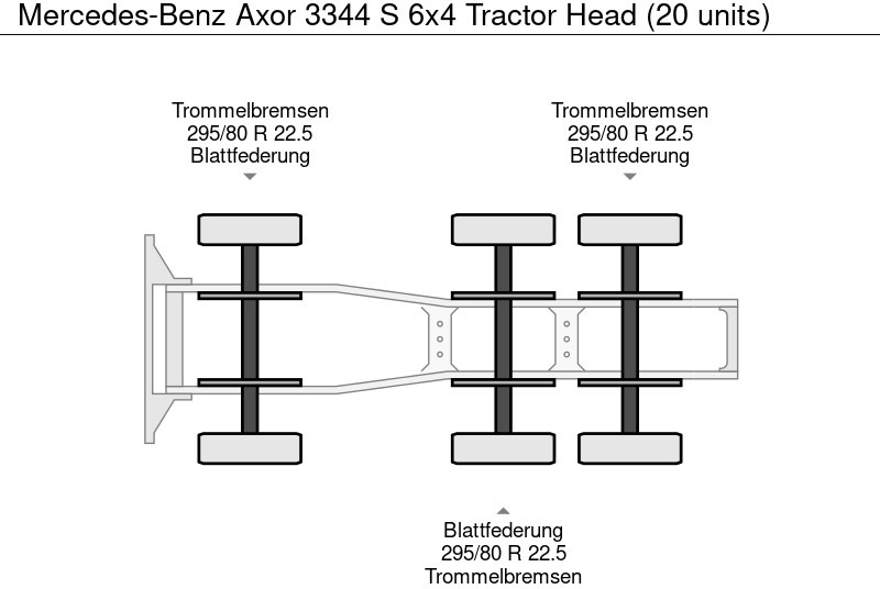 Trattore stradale nuovo Mercedes-Benz Axor 3344 S 6x4 Tractor Head (20 units): foto 17