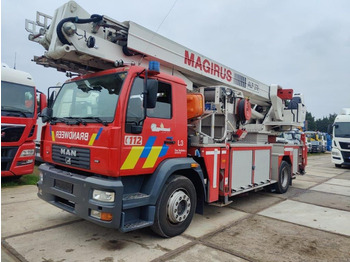 MAN 18.284 Magirus Hoogwerker / Firetruck / Ladderwagen - Autopompa