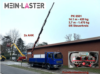 MAN TGL 8.210 Palfinger PK 6501 14m 440kg, 5+6 St. F  - Autocarro con pianale/ Cassone fisso: foto 1