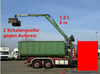  Abrollcontainer 23 m³ + Kran Hiab F 95S 1.2t 8m - Cassone scarrabile: foto 1