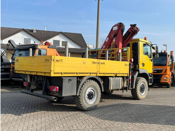 Autocarro con pianale/ Cassone fisso, Camion con gru MAN TG-M 18.280 4x4 Pritsche Kran Singelreifen Funkf: foto 5