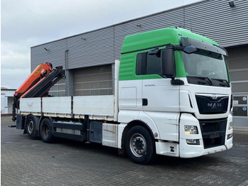 Autocarro con pianale/ Cassone fisso, Camion con gru MAN TG-X 26.480 6x2 Pritsche Heckkran Palfinger 2400: foto 2