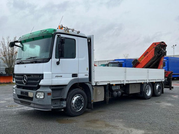 Autocarro con pianale/ Cassone fisso, Camion con gru Mercedes-Benz Actros 2546 L 6x2  Pritsche Heckkran Palfinger P: foto 3