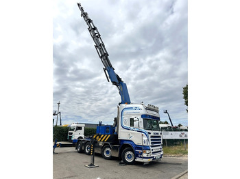 Camion con gru Scania R500 8x2 + CRANE 100Tm! PALFINGER PK100002 G 8x + 1 ME - RETARDER - ALCOA DURA BRIGHT - LIFT + STEERING - 5/6 HYDR F - TÜV 05/2026 - TOP CONDITION: foto 5