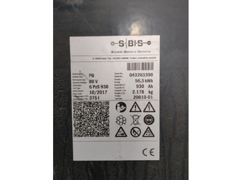 Batteria per Mezzo di movimentazione SBS 80V 930Ah: foto 2