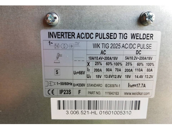 Attrezzatura per saldatura Spawarka Tig CEBORA WK 2025 AC/DC Puls, 200 A: foto 2