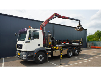 Camion con gru MAN TGM 26.290 TIPPER WITH HMF 1643 Z2 CRANE: foto 2