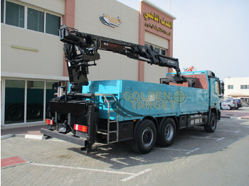 Autocarro con pianale/ Cassone fisso, Camion con gru Mercedes-Benz Actros 2641: foto 3
