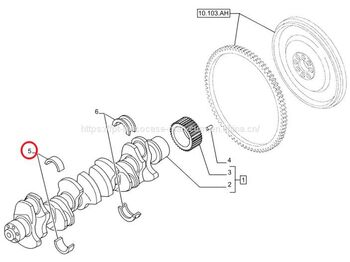 Albero motore per Camion FPT IVECO CASE Cursor11 F3GFE613A B001 5801863562 The crankshaft tile red 8099138: foto 4