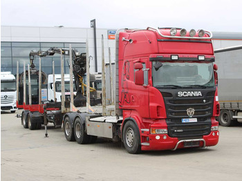 Camion trasporto legname, Camion con gru Scania R 480, HYDRAULIC ARM LHO L120Z(78), 6X4: foto 3