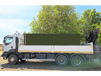 Autocarro con pianale/ Cassone fisso, Camion con gru Renault Kerax 370 dxi: foto 3