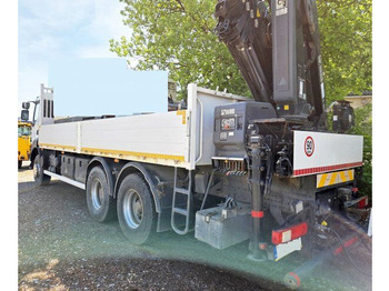 Autocarro con pianale/ Cassone fisso, Camion con gru Renault Kerax 370 dxi: foto 2