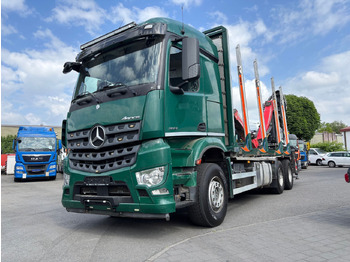 Camion trasporto legname, Camion con gru Mercedes-Benz Arocs 6x4/Kran Cranab TZ 12.2: foto 3