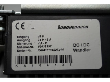 Sistema elettrico per Mezzo di movimentazione Jungheinrich 52032357 | Omvormer Transformer 48V -> 24V/5A for EKS310 sn. KAM: foto 2