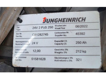 Batteria per Mezzo di movimentazione Jungheinrich unknown | Battery 24 2PZS250 year 2022 weight 212 kg sn. C8182745 o: foto 4