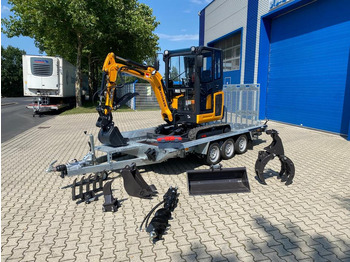 Miniescavatore, Rimorchio Minibagger BK2000KSR + Tieflader + Zubehör *INKL.19% MWST*BERGER KRAUS*YANMAR*SCHWENKARM* VERSTELLFAHRWERK**: foto 2