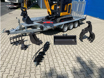 Miniescavatore, Rimorchio Minibagger BK2000KSR + Tieflader + Zubehör *INKL.19% MWST*BERGER KRAUS*YANMAR*SCHWENKARM* VERSTELLFAHRWERK**: foto 3