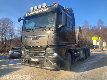Autocarro scarrabile 2021 MAN TGX krokbil med dumperkasse og kranflak. 8X4 EURO 6: foto 3