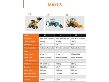 Terna nuovo NEW MAXUS Krab 4x4x4 Backhoe Loader Warranty  НОВА Копарко-Навантажувач MAXUS Krab 4x4x4 Гарантія  NOWA Koparko Ładowarka MAXUS Krab 4x4x4 Gwarancja: foto 5