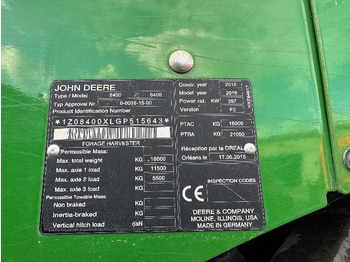 Trincia JOHN DEERE 8400: foto 4