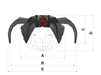 Benna a polipo Chwytak do złomu Ferrari FSG X 253/6 palcy  Z (asymetryczny): foto 5