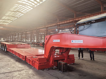 Semirimorchio per il trasporto di mezzi pesanti nuovo TITAN 4 Axle 100 Ton Lowboy Trailer for Sale in Zambia: foto 2