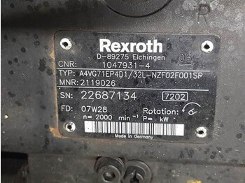 Idraulica per Macchina da cantiere Rexroth A4VG71EP4D1/32L-R902119026-Drive pump/Fahrpumpe: foto 5