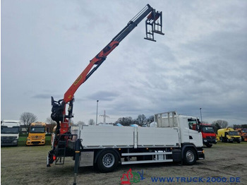 Autocarro con pianale/ Cassone fisso, Camion con gru Scania G370 Kran PK15001L nur 188.707 Km. 1. Hand: foto 5