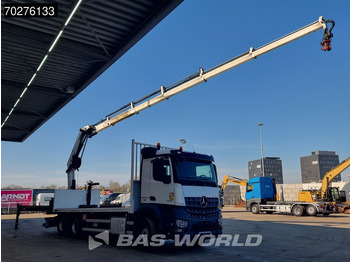 Autocarro con pianale/ Cassone fisso, Camion con gru Mercedes-Benz Arocs 2636 6X4 HIAB X-HIDUO 188 ES-S Crane Kran Big axle Euro 6: foto 3
