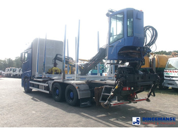 Camion con gru Mercedes-Benz Actros 2663 6x4 Euro 6 loglift F96 crane timber truck: foto 3