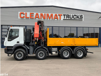 Camion con gru Iveco Stralis AD410T44 8x4 Palfinger 44 Tonmeter laadkraan + Fly-Jib Just 222.398 km!: foto 2