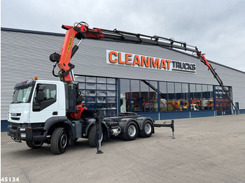 Camion con gru Iveco Stralis AD410T44 8x4 Palfinger 44 Tonmeter laadkraan + Fly-Jib Just 222.398 km!: foto 3