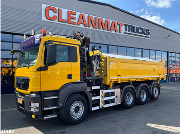 Autocarro ribaltabile, Camion con gru MAN TGS 35.400 8x4 Manual HMF 16 Tm Z-kraan: foto 4