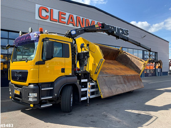 Autocarro ribaltabile, Camion con gru MAN TGS 35.400 8x4 Manual HMF 16 Tm Z-kraan: foto 2