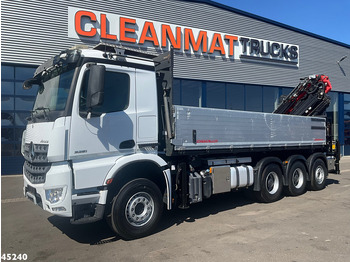 Autocarro ribaltabile, Camion con gru Mercedes-Benz Arocs 3251 8x4 Euro 6 Retarder Palfinger 34 Tonmeter laadkraan + Fly-Jib 2 zijdige kipper Just 146.766 km!: foto 3