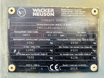 Mini dumper Neuson DW60 (3911): foto 3 Mini dumper Neuson DW60 (3911): foto 3