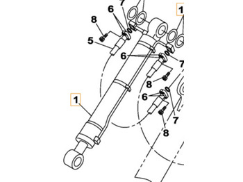 Cilindro idraulico CASE