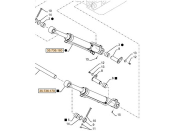 Cilindro idraulico CASE