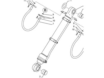 Cilindro idraulico CASE