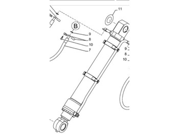 Cilindro idraulico CASE