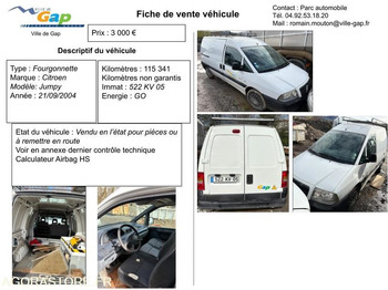 Furgoncino FOURGONNETTE CITROEN JUMPY: foto 2 Furgoncino FOURGONNETTE CITROEN JUMPY: foto 2